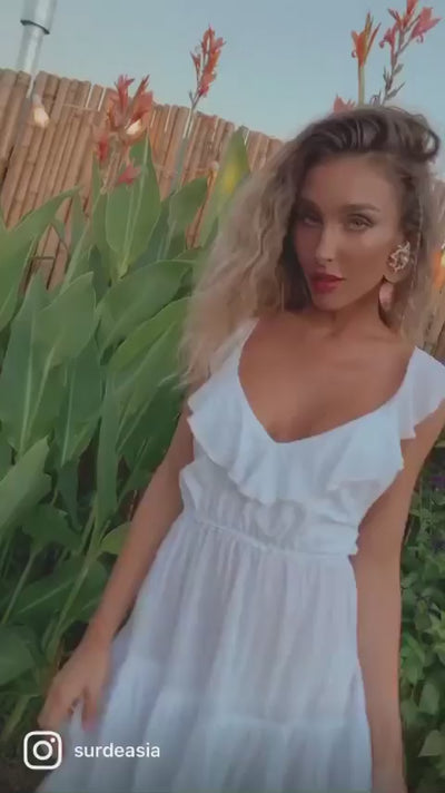 Sur de Asia -Vestido Plumeti Blanco