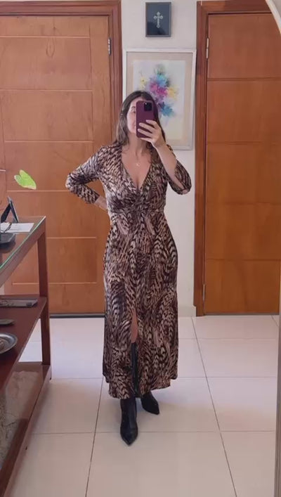 MNG - Vestido Pluma