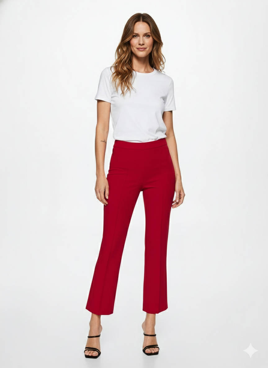 MNG - Pantalón Flare Crop