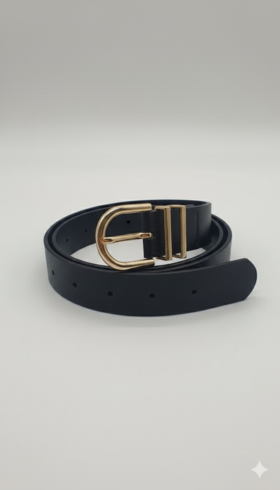 Unico - Cinturon con Pasacinto en dorado