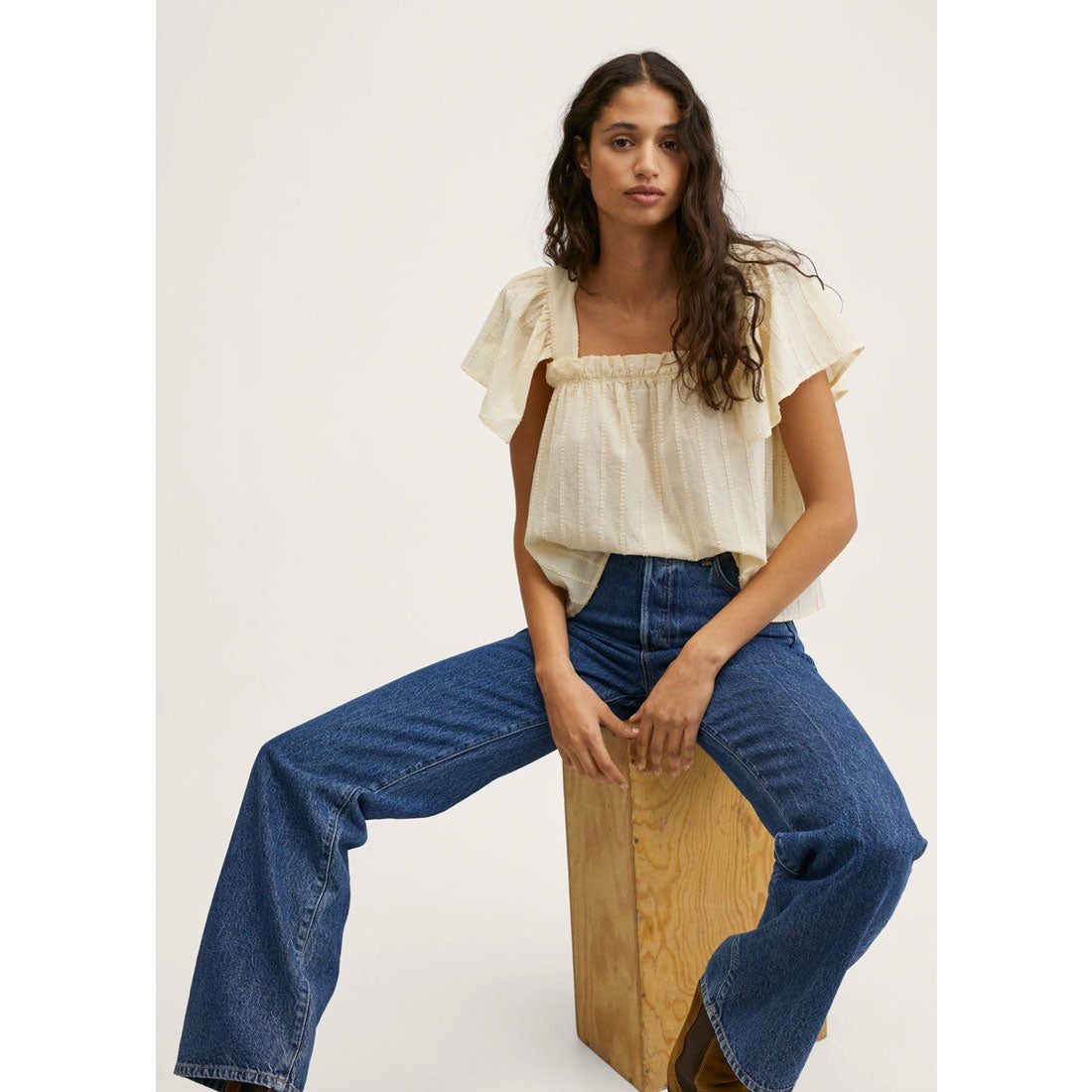 MNG - Blusa 100% algodón