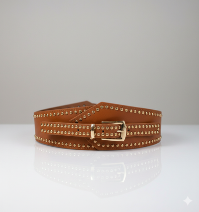 Unico - Cinturon tachas Engomado Hebilla Suela