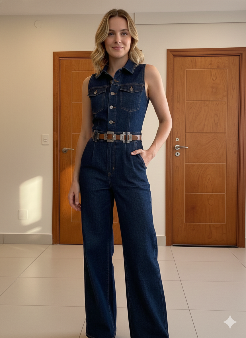 Unico - Cinturon con hebilla en cruz Chocolate