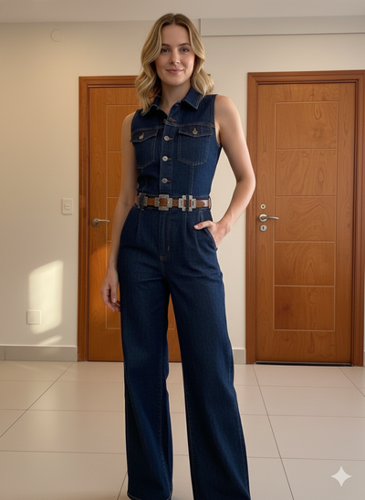 Unico - Cinturon con hebilla en cruz Chocolate