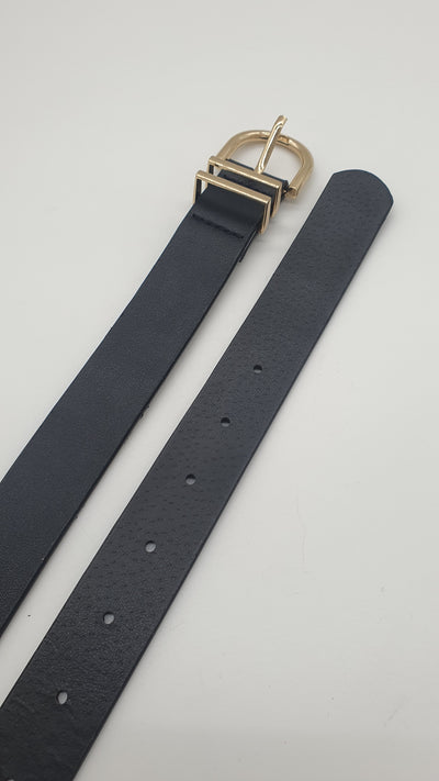 Unico - Cinturon con Pasacinto en dorado