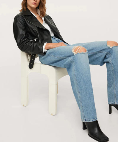 Mango - Jeans tapered tiro alto. Estilo Oversize LIMITED EDITION