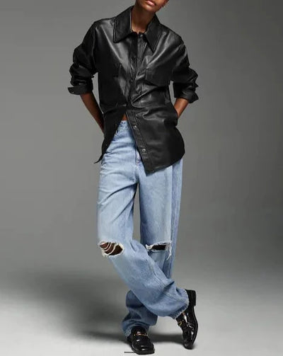 Mango - Jeans tapered tiro alto. Estilo Oversize LIMITED EDITION