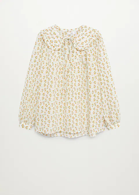 Mango- Blusa cuello babydoll