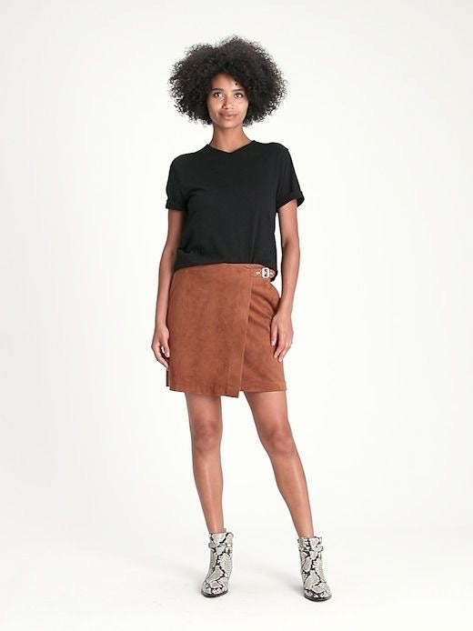 Banana Republic - Wrap Mini Vegan Suede