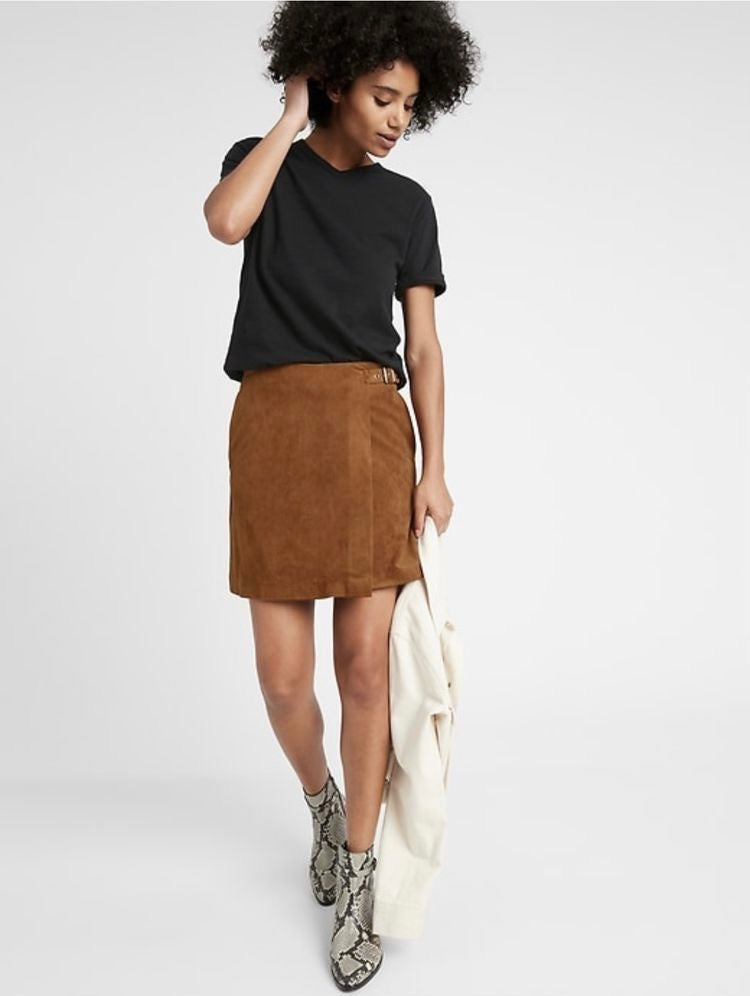 Banana Republic - Wrap Mini Vegan Suede