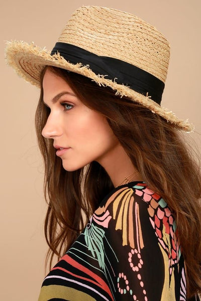 essentials - Sombrero de Paja Beige