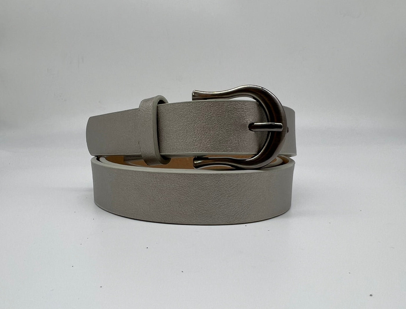 Unico- Cinturon Plateado Opaco