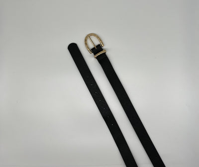 Unico- Cinturon Hebilla Dorada negro