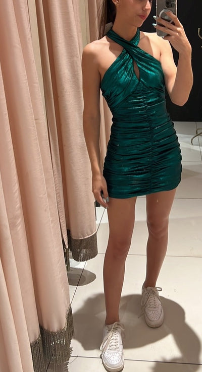UNICO- FAENZA VESTIDO DRAPEADO