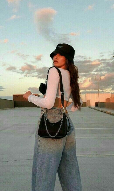 essentials -  Bucket Hat de tela Negro