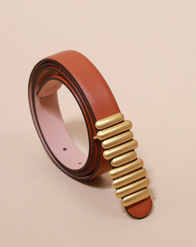 Unico - Cinturon Fino Hebilla Metal Suela