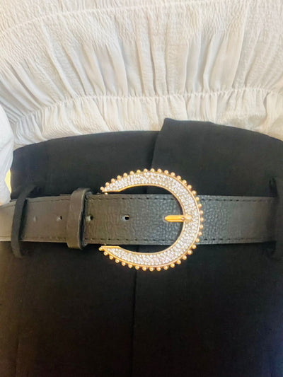 Unico - Cinturon Hebilla de Metal con strass